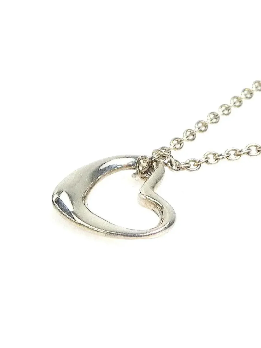 Auth Tiffany&Co. Open Heart Necklace #303056T11B